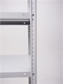 Стеллаж металлический 220х100х60 см 7 полок цельная стойка светло-серый ms-213
